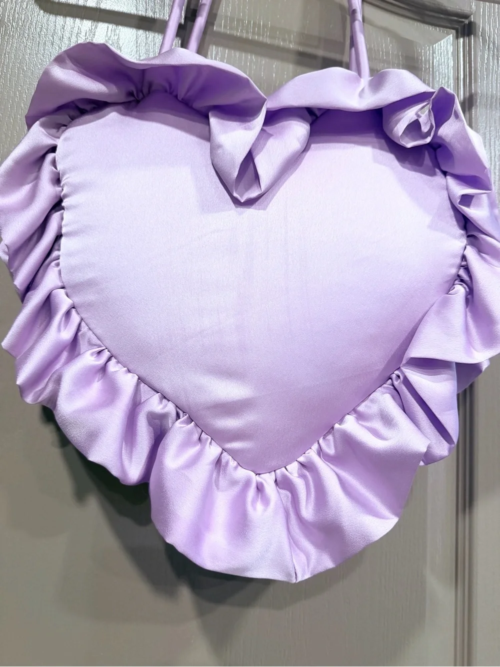 Sugar Thrillz Lavender Heart Ruffle Shoulder Bag - Picture 4 of 5